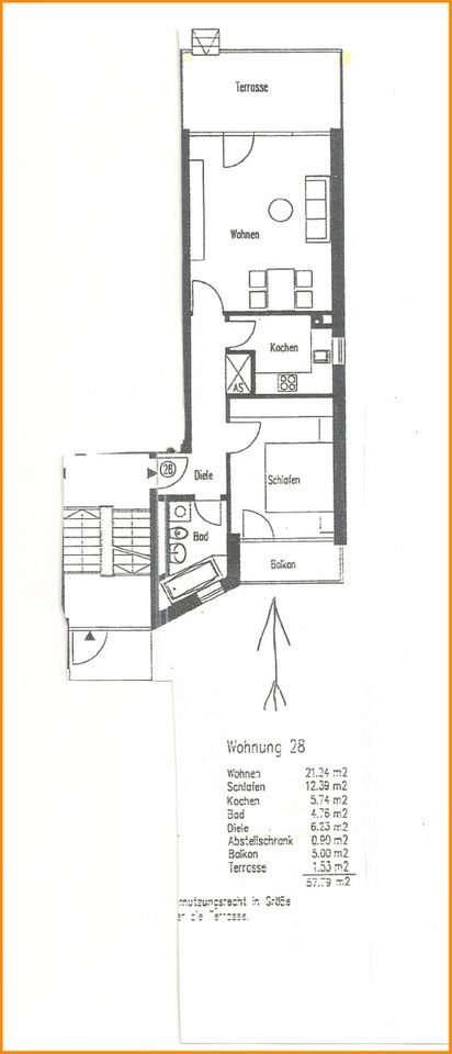 Grundriss der Wohnung