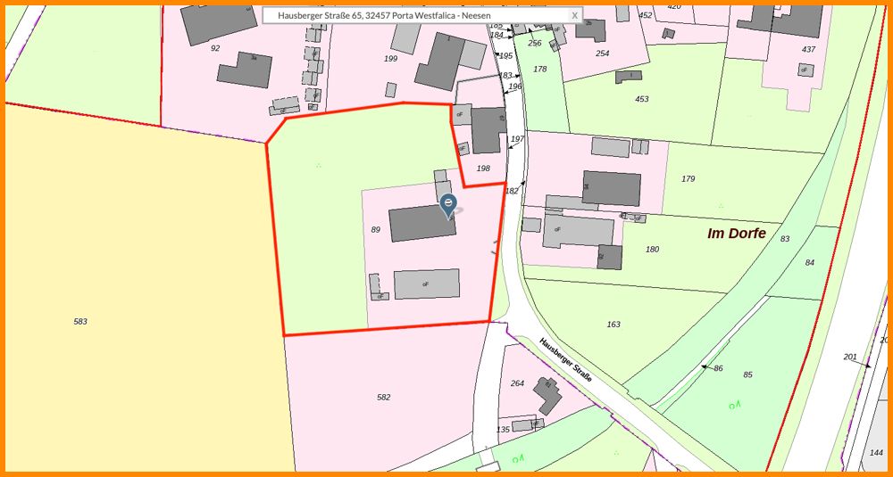 Lageplan Baugrundstück