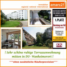 Empfehlung:  Sehr schöne Terrassenwohnung, ruhig und gepflegt ! *ohne zusätzliche Käuferprovision *