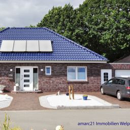 Geräumiger Bungalow mit schönem Garten in ruhiger, zentraler Wohnlage von Weener. Barrierefreies Wohnen.