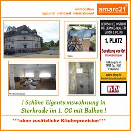 Sehr schöne ETW – in Sterkrade – im 1.OG- mit Balkon *** Top !!- ab 1.5. frei !