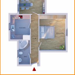 + + FRISCH RENOVIERTE 2 ZIMMER-WOHNUNG + +