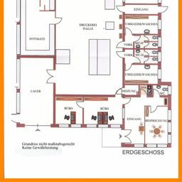 Attraktive Gewerbehalle mit Büros, interessantem Grundriss und Dunkelkammer !!!