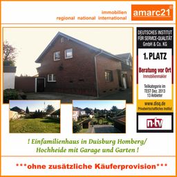 Freistehendes Einfamilienhaus mit Anbau, Wintergarten, Garage und Garten in DU Homberg/ Hochheide !